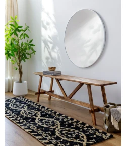 Surya Bjorn BJR1000 Black Khaki Area Rug 2 ft. 6 in. X 8 ft. Runner