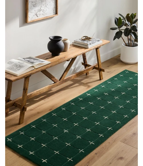 Livabliss Brook Dark Green BKO-2333 4 ft. X 6 ft. Rect. Rug