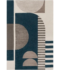 Livabliss Brooklyn BRO2303 Teal Khaki Area Rug 5 ft. X 7 ft. 6 in. Rectangle