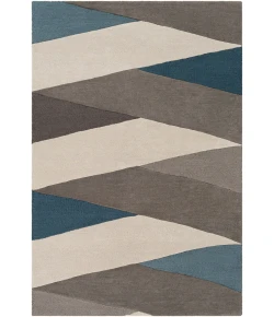 Surya Brooklyn BRO2307 Teal Khaki Area Rug 8 ft. 10 in. X 12 ft. Rectangle