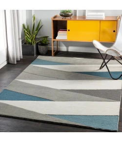 Surya Brooklyn BRO2307 Teal Khaki Area Rug 8 ft. 10 in. X 12 ft. Rectangle
