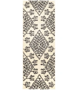 Livabliss Beni shag BSH2311 Black Cream Area Rug 2 ft. 7 in. X 7 ft. 3 in. Runner