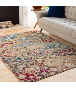 Livabliss Bosphorous BSS3400 Dark Blue Khaki Area Rug 9 ft. 3 in. X 12 ft. 3 in. Rectangle