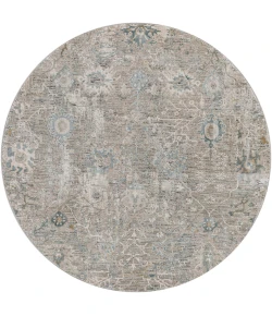 Livabliss Brunswick BWK2315 Dusty Sage Light Beige Area Rug 6 ft. 7 in. Round
