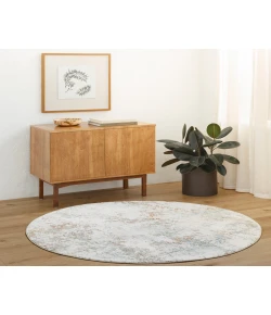 Livabliss Brunswick BWK2323 Light Grey Taupe Area Rug 6 ft. 7 in. Round Round