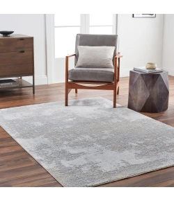 Livabliss Brunswick BWK2332 Light Grey Taupe Area Rug 5 ft. 3 in. Round Round