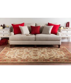 Livabliss Caesar CAE1001 Camel Burnt Orange Area Rug 6 ft. Round