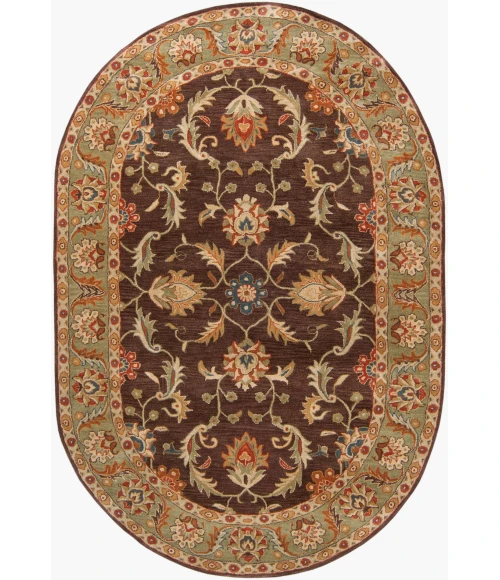 Livabliss Caesar Dark Brown CAE-1009 6 ft. X 9 ft. Oval Rug
