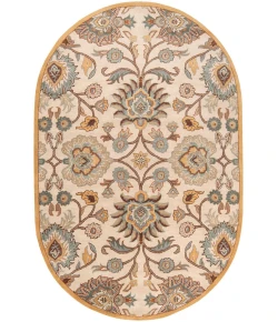 Livabliss Caesar CAE1012 Medium Gray Beige Area Rug 6 ft. X 9 ft. Oval