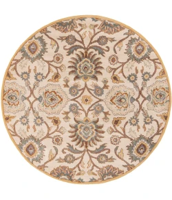Livabliss Caesar CAE1012 Medium Gray Beige Area Rug 6 ft. Round