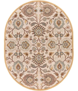 Livabliss Caesar CAE1012 Medium Gray Beige Area Rug 8 ft. X 10 ft. Oval