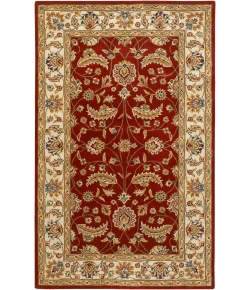 Livabliss Caesar CAE1022 Dark Red Cream Area Rug 8 ft. X 10 ft. Oval