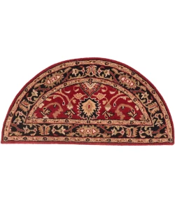 Livabliss Caesar CAE1031 Burgundy Black Area Rug 2 ft. X 4 ft. Hearth