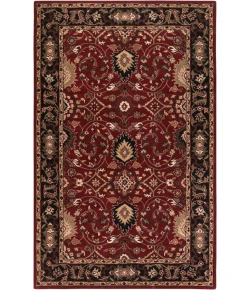 Livabliss Caesar CAE1031 Burgundy Black Area Rug 2 ft. X 4 ft. Hearth