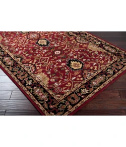 Livabliss Caesar CAE1031 Burgundy Black Area Rug 6 ft. Round