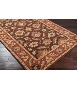 Livabliss Caesar CAE1036 Dark Brown Clay Area Rug 6 ft. Round