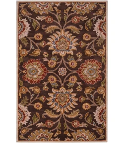 Livabliss Caesar CAE1051 Dark Brown Burnt Orange Area Rug 8 ft. Square