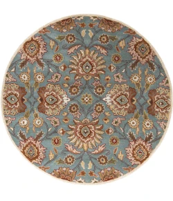 Livabliss Caesar CAE1052 Medium Gray Camel Area Rug 6 ft. Round