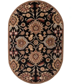 Livabliss Caesar CAE1053 Black Camel Area Rug 6 ft. X 9 ft. Oval