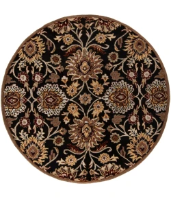 Livabliss Caesar CAE1053 Black Camel Area Rug 6 ft. Round