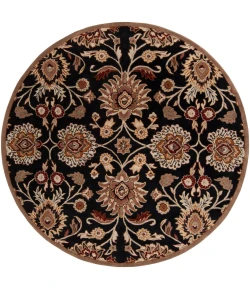Livabliss Caesar CAE1053 Black Camel Area Rug 8 ft. Round