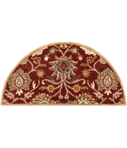 Livabliss Caesar CAE1061 Burgundy Taupe Area Rug 2 ft. X 4 ft. Hearth