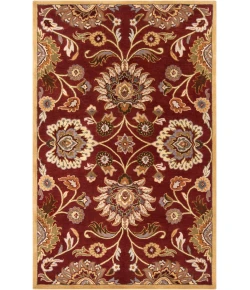 Livabliss Caesar CAE1061 Burgundy Taupe Area Rug 5 ft. X 8 ft. Rectangle