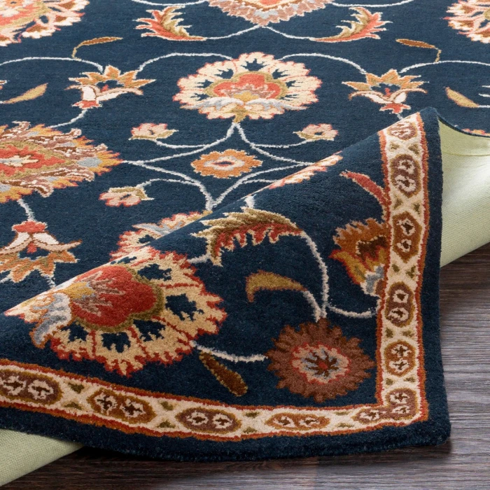 Surya Caesar Ink Blue CAE-1102 4ft. x 4ft. Square Rug
