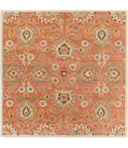 Livabliss Caesar CAE1107 Burnt Orange Khaki Area Rug 9 ft. 9 in. Square