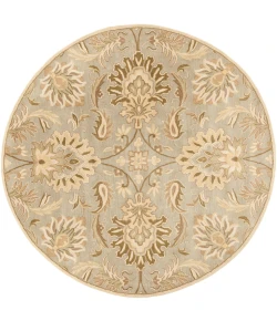 Livabliss Caesar CAE1111 Medium Gray Dark Green Area Rug 8 ft. Round