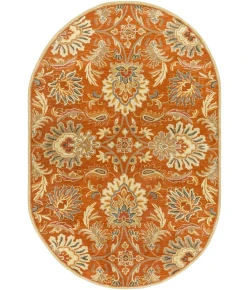 Livabliss Caesar CAE1112 Camel Burnt Orange Area Rug 6 ft. X 9 ft. Oval