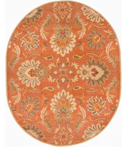 Livabliss Caesar CAE1112 Camel Burnt Orange Area Rug 8 ft. X 10 ft. Oval