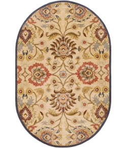 Livabliss Caesar CAE1116 Ivory Denim Area Rug 6 ft. X 9 ft. Oval