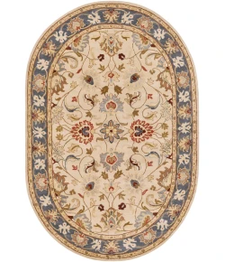 Livabliss Caesar CAE1125 Bright Yellow Denim Area Rug 6 ft. X 9 ft. Oval