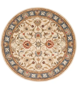 Livabliss Caesar CAE1125 Bright Yellow Denim Area Rug 4 ft. Round