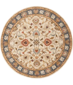 Livabliss Caesar CAE1125 Bright Yellow Denim Area Rug 8 ft. Round