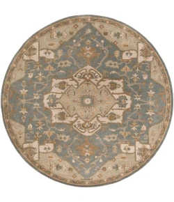 Livabliss Caesar CAE1144 Medium Gray Khaki Area Rug 6 ft. Round
