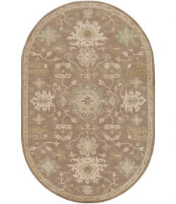 Livabliss Caesar CAE1149 Camel Medium Gray Area Rug 6 ft. X 9 ft. Oval