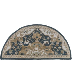 Livabliss Caesar CAE1154 Navy Tan Area Rug 2 ft. X 4 ft. Hearth