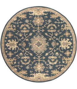 Livabliss Caesar CAE1154 Navy Tan Area Rug 6 ft. Round