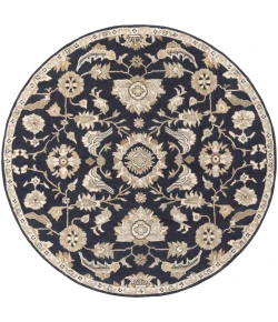 Livabliss Caesar CAE1164 Ink Beige Area Rug 6 ft. Round