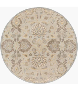 Livabliss Caesar CAE1192 Light Gray Khaki Area Rug 4 ft. Round