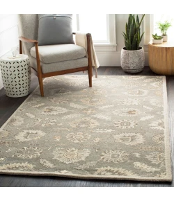 Livabliss Caesar CAE1199 Charcoal Taupe Area Rug 4 ft. Square