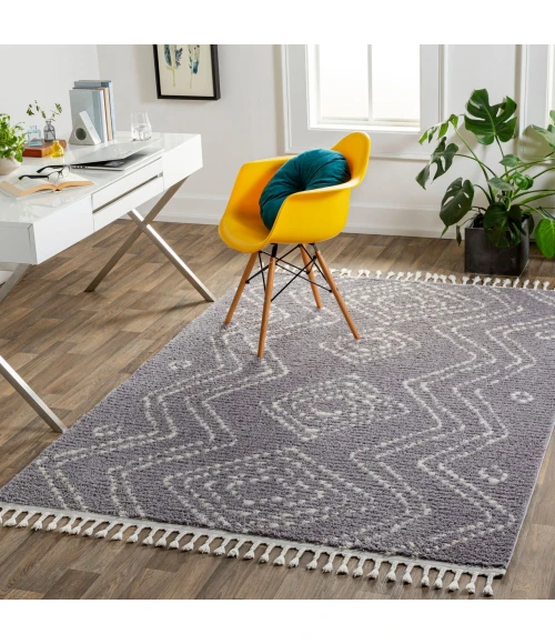 LIVABLISS Casablanca Shag Medium Gray CAG-2314 9ft.2in. x 12ft. Rect. Rug