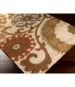 Surya Columbia CBA106 Olive Rust Area Rug 5 ft. X 8 ft. Rectangle