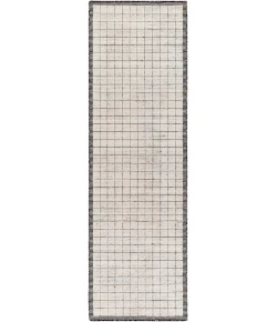 Surya Carre CCR2301 Black Light Gray Area Rug 2 ft. 6 in. X 8 ft. Runner