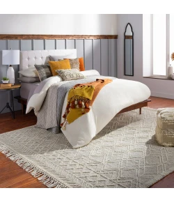 Livabliss Casa DeCampo CDC2301 Ivory Black Area Rug 8 ft. Square