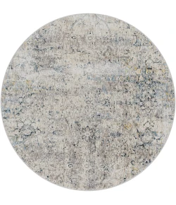 Livabliss Cardiff CDF2300 Light Gray Charcoal Area Rug 7 ft. 10 in. Round