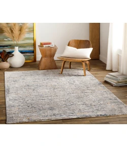 Livabliss Cardiff CDF2301 Light Gray Charcoal Area Rug 5 ft. 3 in. Round