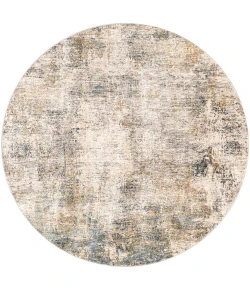 Livabliss Cardiff CDF2304 Medium Gray Light Blue Area Rug 5 ft. 3 in. Round
